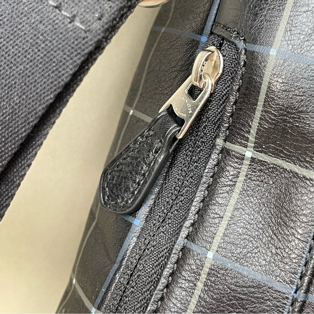 (new+tag) Coach F71757 Men/Unisex tech crossbody full leather black tattersall - Picture 5 of 16
